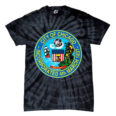 Chicago Illinois City Seal I Love Chicago Illinoisan Tie-Dye T-Shirt