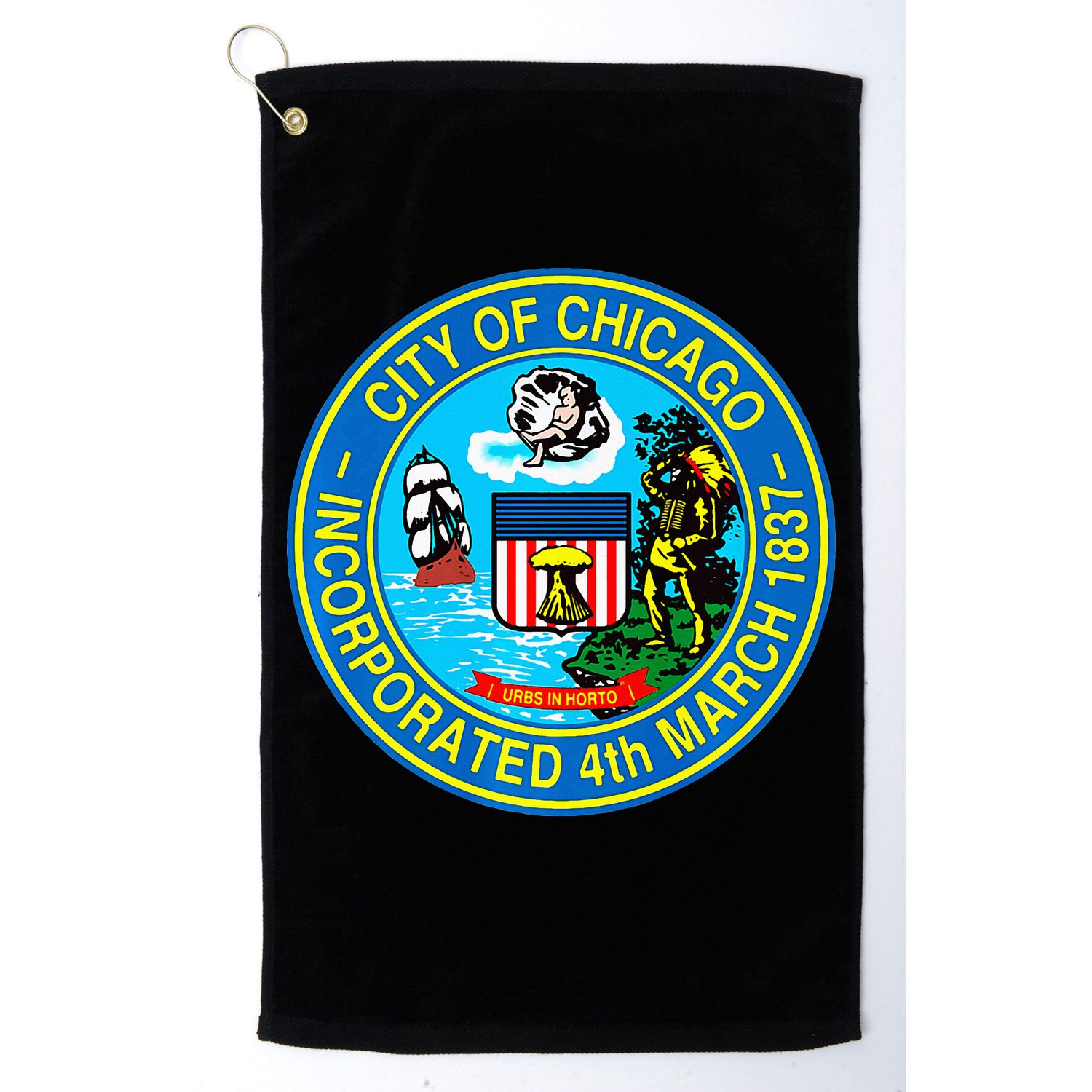 Chicago Illinois City Seal I Love Chicago Illinoisan Golf Towel