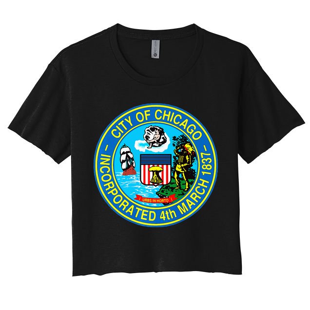 Chicago Illinois City Seal I Love Chicago Illinoisan Crop Top