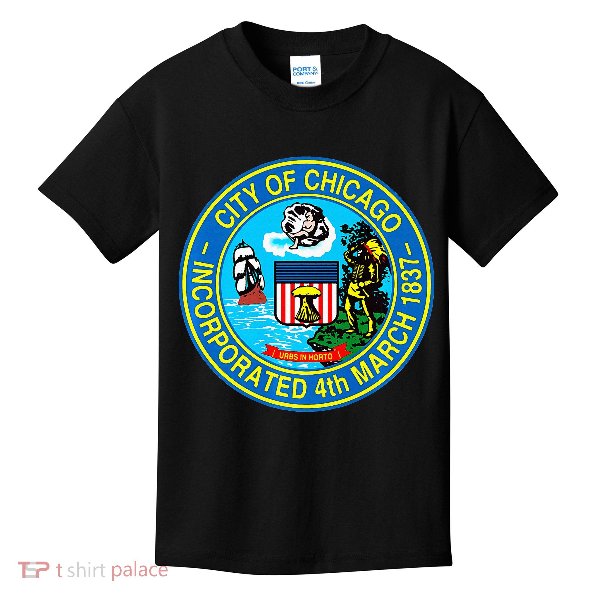 Chicago Illinois City Seal I Love Chicago Illinoisan Kids T-Shirt