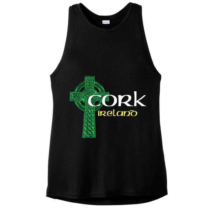 Cork Ireland County Celtic Gaelic Football And Hurling Ladies PosiCharge Tri-Blend Wicking Tank