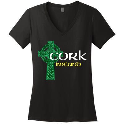Cork Ireland County Celtic Gaelic Football And Hurling Women's V-Neck T-Shirt
