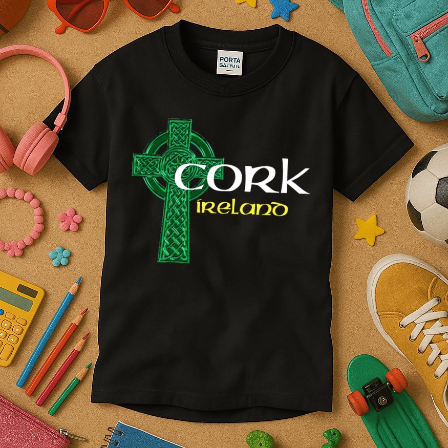 Cork Ireland County Celtic Gaelic Football And Hurling Kids T-Shirt