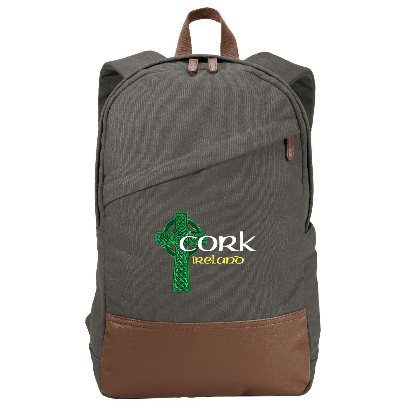 Cork Ireland County Celtic Gaelic Football And Hurling Cotton Canvas Backpack
