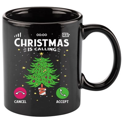 Christmas Is Calling Funny 11oz C Handle Ceramic Mug