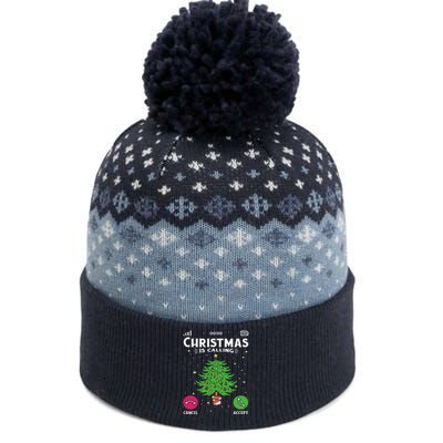 Christmas Is Calling Funny The Baniff Cuffed Pom Beanie