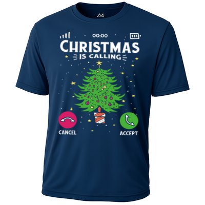 Christmas Is Calling Funny Performance Shirt