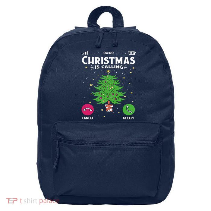 Christmas Is Calling Funny 16 in Basic Backpack