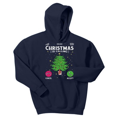 Christmas Is Calling Funny Kids Hoodie