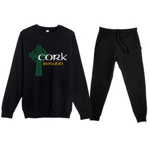 Cork Ireland County Celtic Gaelic Football And Hurling Gift Premium Crewneck Sweatsuit Set