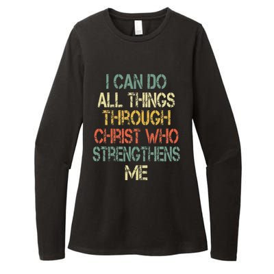 Christian I Can Do All Things Through Christ Love Jesus Womens CVC Long Sleeve Shirt