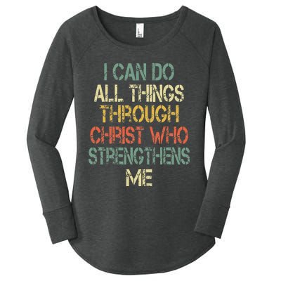 Christian I Can Do All Things Through Christ Love Jesus Women's Perfect Tri Tunic Long Sleeve Shirt