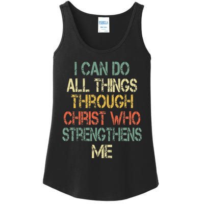 Christian I Can Do All Things Through Christ Love Jesus Ladies Essential Tank