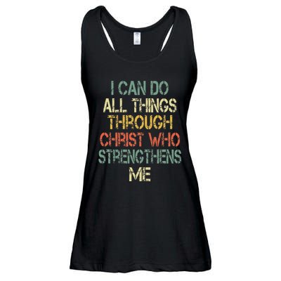 Christian I Can Do All Things Through Christ Love Jesus Ladies Essential Flowy Tank