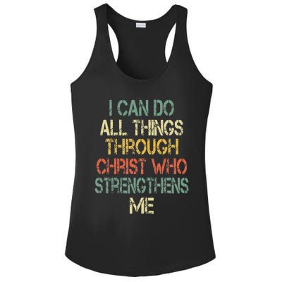 Christian I Can Do All Things Through Christ Love Jesus Ladies PosiCharge Competitor Racerback Tank