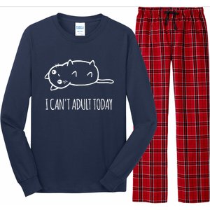 Cats ,I Can't Adult Today Long Sleeve Pajama Set