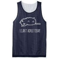 Cats ,I Can't Adult Today Mesh Reversible Basketball Jersey Tank