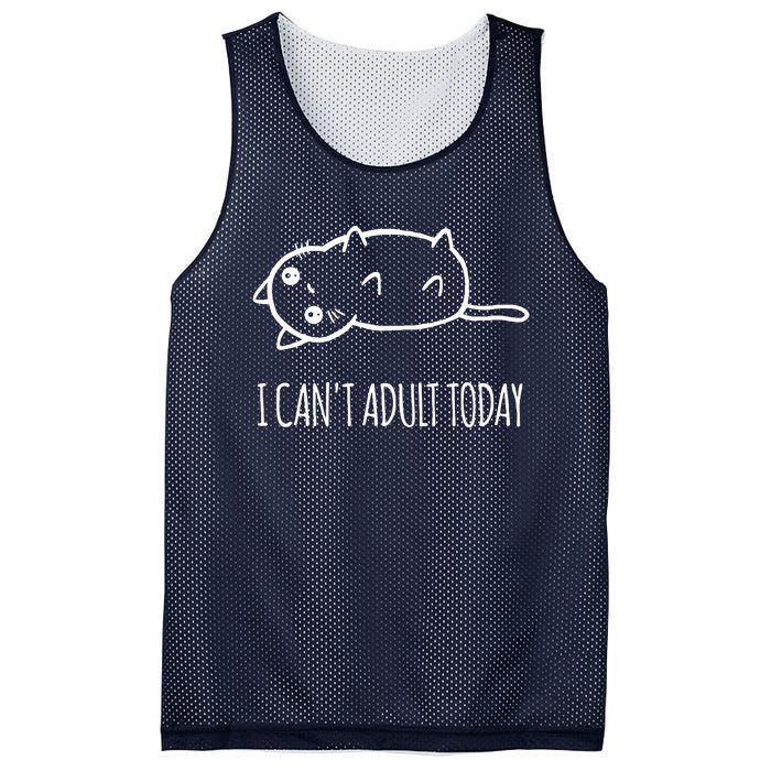 Cats ,I Can't Adult Today Mesh Reversible Basketball Jersey Tank