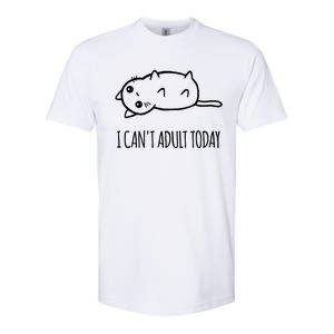 Cats ,I Can't Adult Today Softstyle CVC T-Shirt