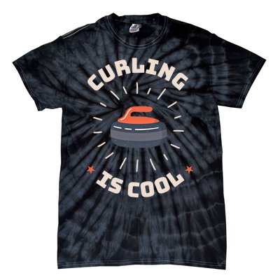 Curling Is Cool Game Teams Tournats Player Curling Cute Gift Tie-Dye T-Shirt