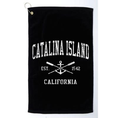 Catalina Island Ca Vintage Crossed Oars & Boat Anchor Sports Golf Towel