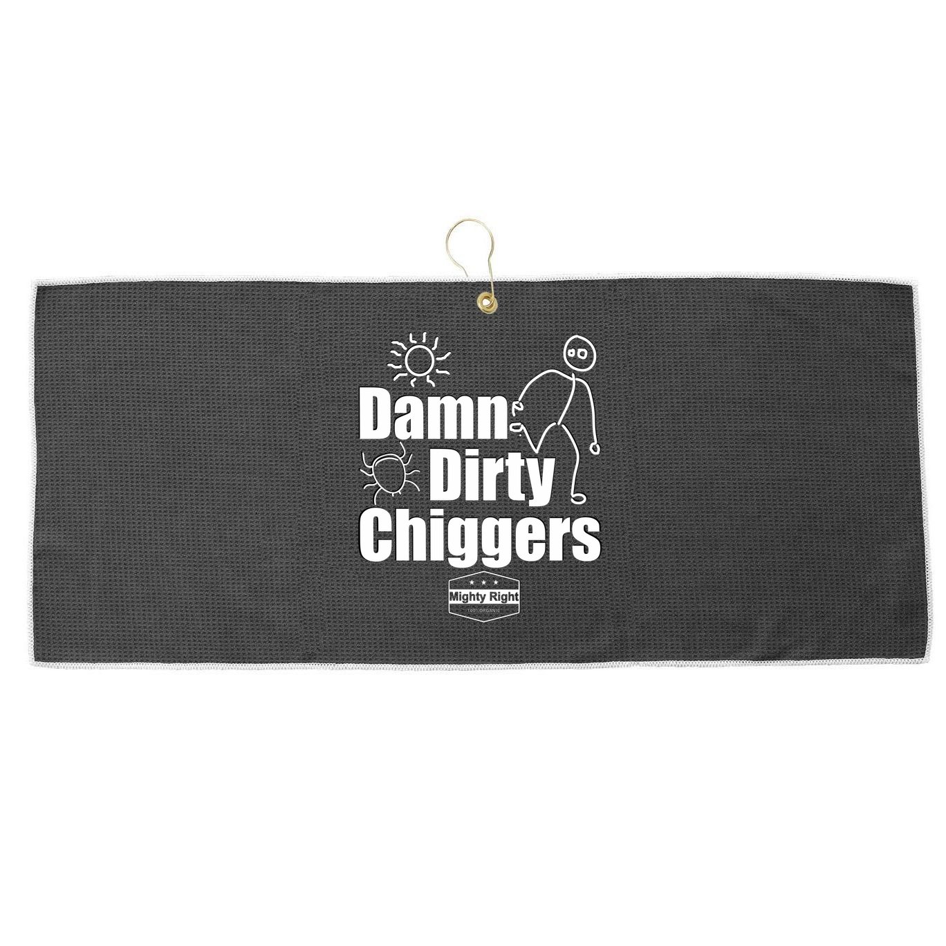 Chigger Itch Large Microfiber Waffle Golf Towel