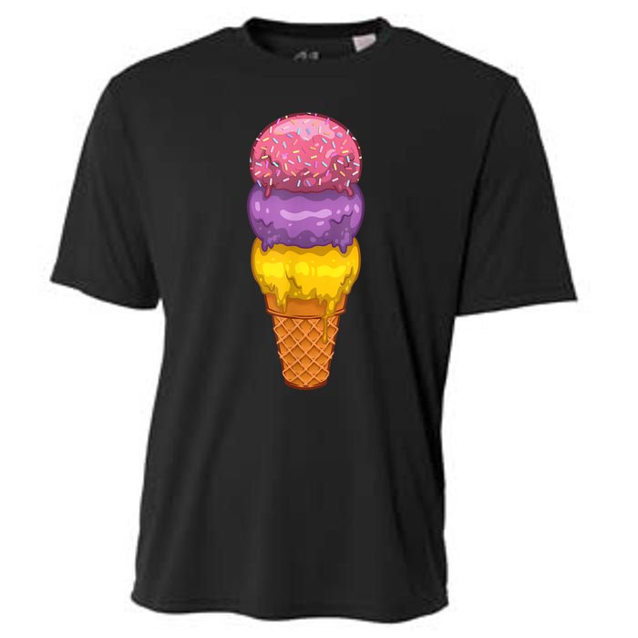 Cute Ice Cream Cone Art For Men Women Kids Ice Cream Lovers Cooling Performance Crew T-Shirt