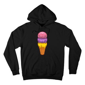 Cute Ice Cream Cone Art For Men Women Kids Ice Cream Lovers Hoodie