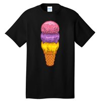 Cute Ice Cream Cone Art For Men Women Kids Ice Cream Lovers Tall T-Shirt