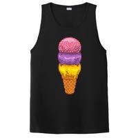 Cute Ice Cream Cone Art For Men Women Kids Ice Cream Lovers PosiCharge Competitor Tank