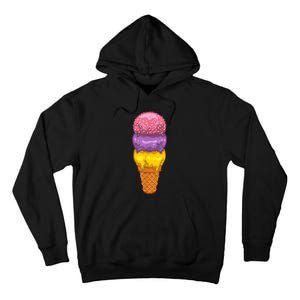 Cute Ice Cream Cone Art For Men Women Kids Ice Cream Lovers Tall Hoodie