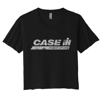 CASE IH - Case IH Distressed Logo Women's Crop Top Tee