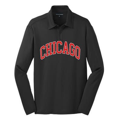 Chicago Illinois Silk Touch Performance Long Sleeve Polo