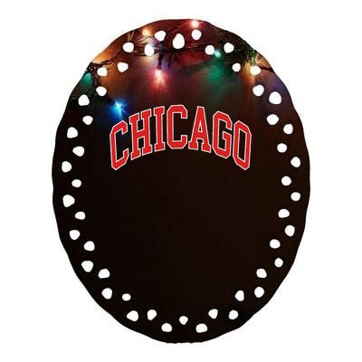 Chicago Illinois Ceramic Oval Ornament