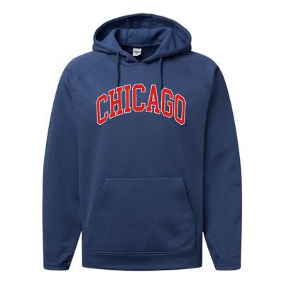 Chicago Illinois Performance Fleece Hoodie