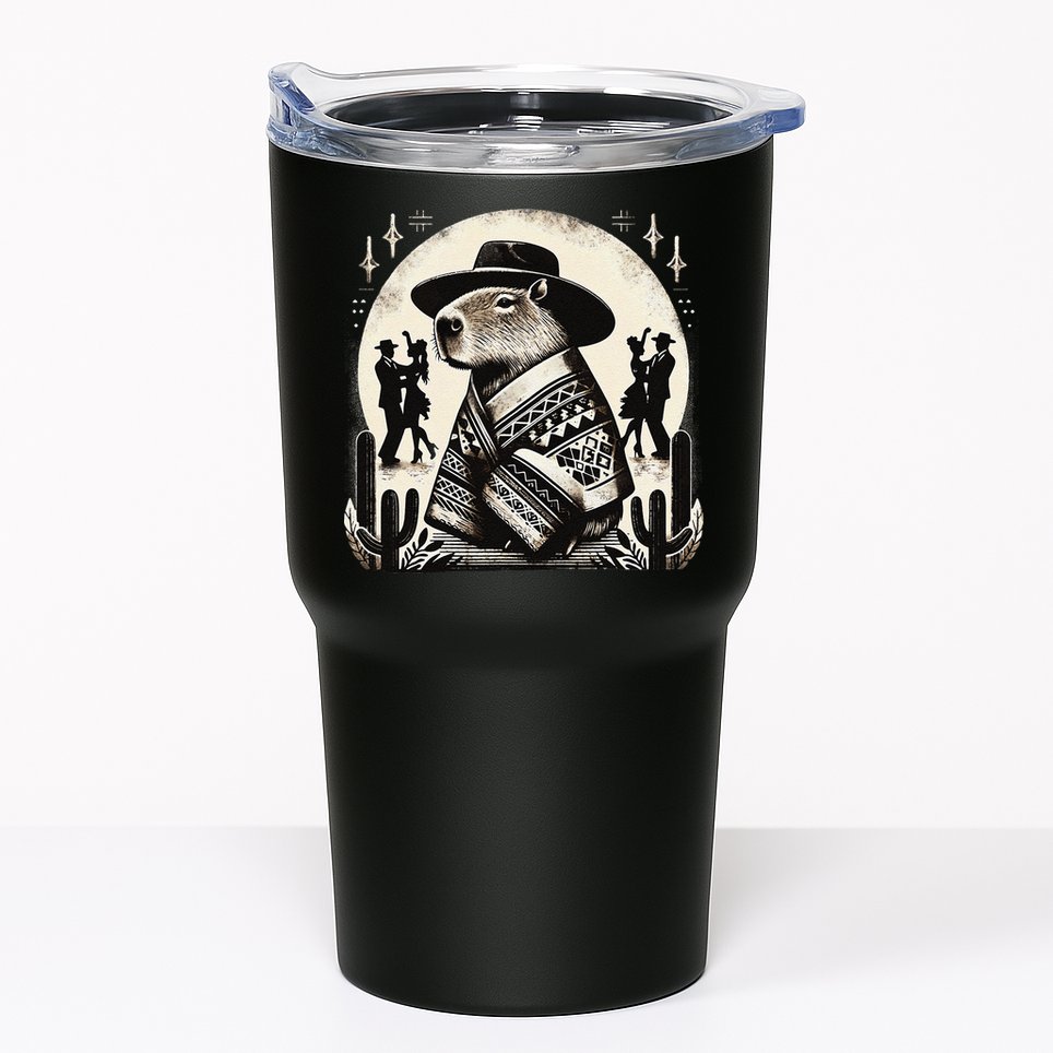 Capybara In Cowboy Hat And Poncho Dance Mexico Tumbler