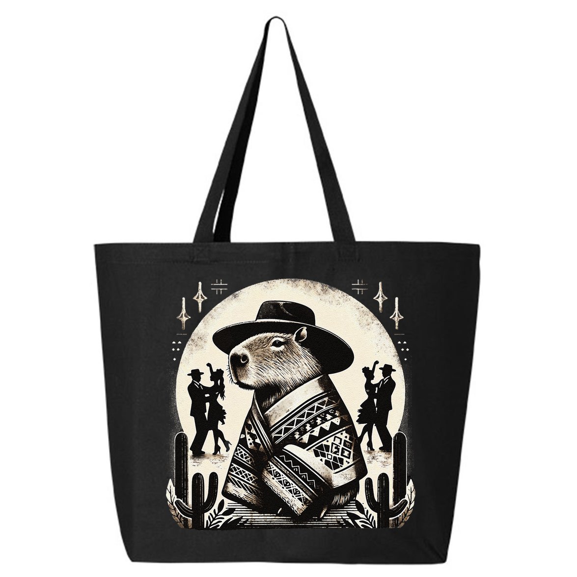 Capybara In Cowboy Hat And Poncho Dance Mexico 25L Jumbo Tote