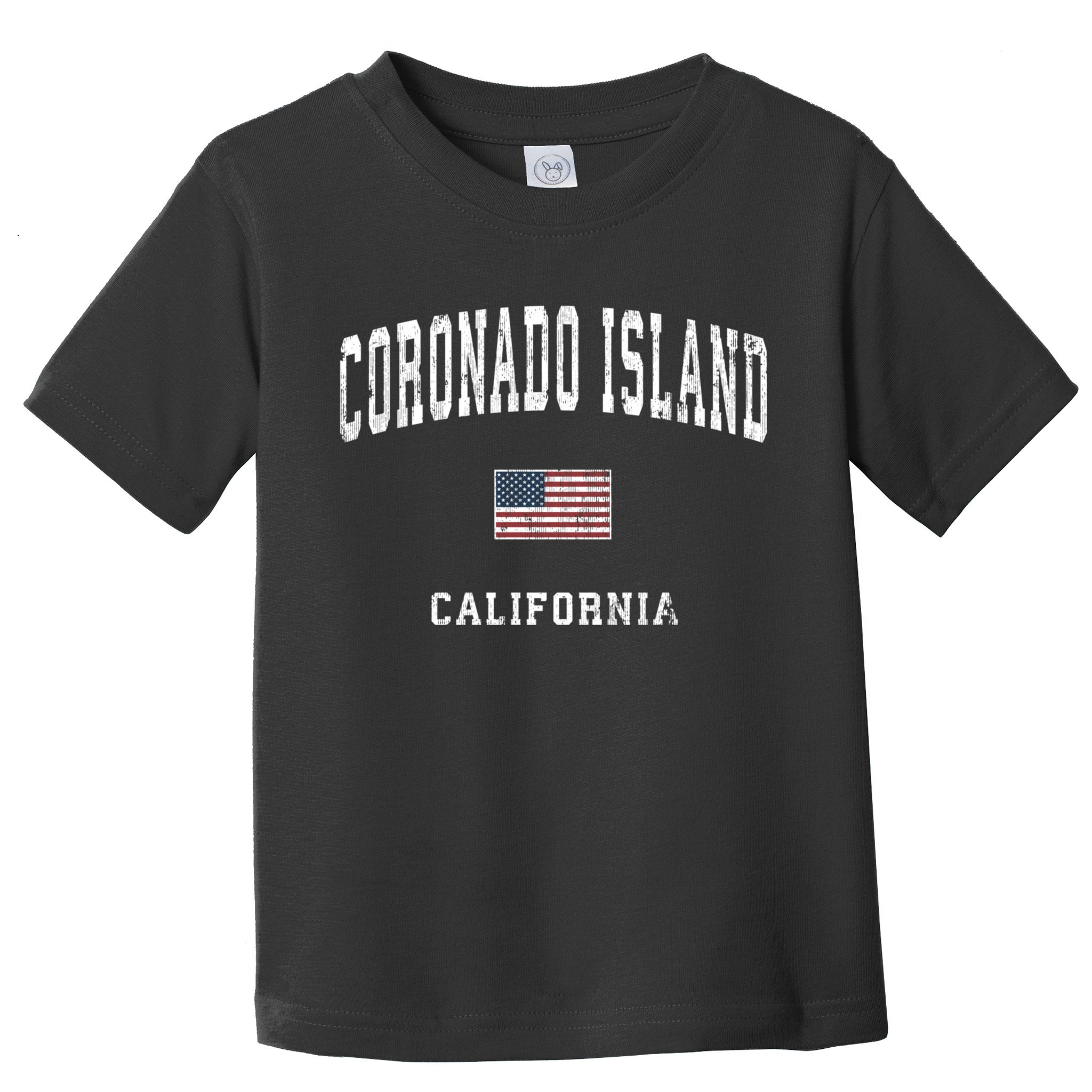 Coronado Island California Vintage American Flag Sports Toddler T-Shirt