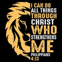 Christian I Can Do All Things Through Christ Lion Faith 16 in Basic Backpack