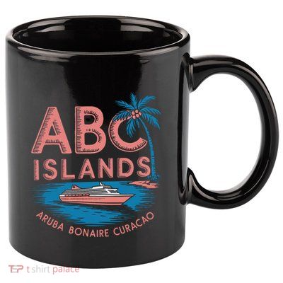 Caribbean Islands Cruise Aruba Bonaire And Curacao Souvenirs Gift 11oz C Handle Ceramic Mug