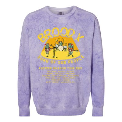 Cicada Invasion Cicada Brood X Cicada Song Colorblast Crewneck Sweatshirt