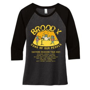 Cicada Invasion Cicada Brood X Cicada Song Women's Tri-Blend 3/4-Sleeve Raglan Shirt