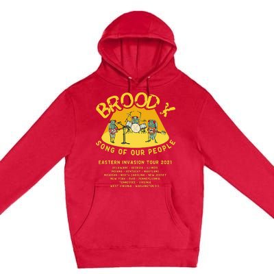 Cicada Invasion Cicada Brood X Cicada Song Premium Pullover Hoodie