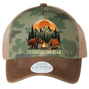 Camping ID Choose The Bear Legacy Tie Dye Trucker Hat