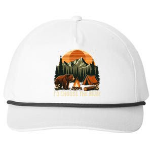 Camping ID Choose The Bear Snapback Five-Panel Rope Hat