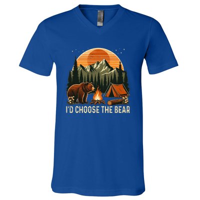 Camping ID Choose The Bear V-Neck T-Shirt