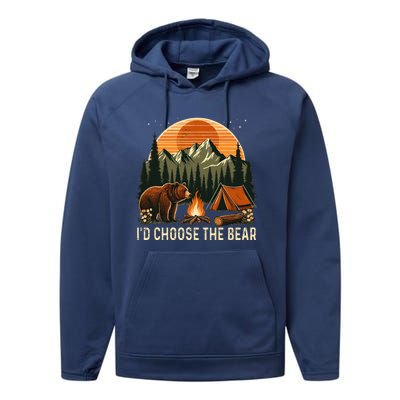 Camping ID Choose The Bear Performance Fleece Hoodie