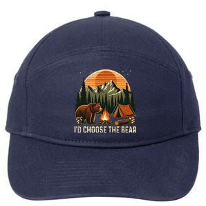 Camping ID Choose The Bear 7-Panel Snapback Hat