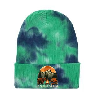 Camping ID Choose The Bear Tie Dye 12in Knit Beanie