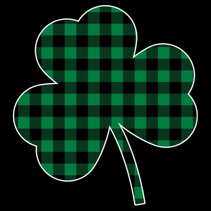 Checkered Irish Clover Leaf 16 in Basic Backpack